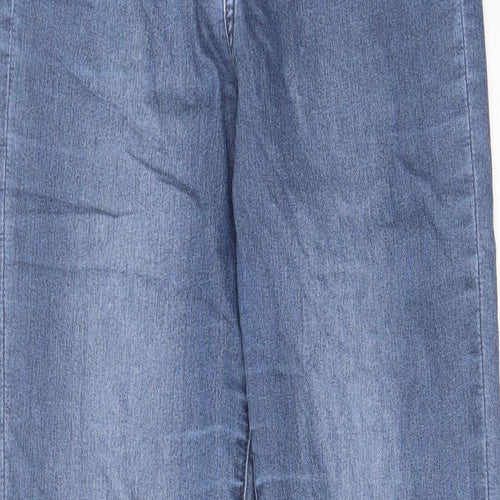 H&M Womens Blue Cotton Straight Jeans Size 29 in L32 in Regular Zip - Pockets, Belt Loops