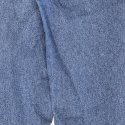 H&M Womens Blue Cotton Straight Jeans Size 29 in L32 in Regular Zip - Pockets, Belt Loops