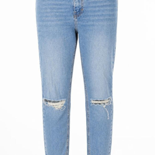 Topshop Womens Blue Cotton Skinny Jeans Size 26 in L32 in Regular Zip - Pockets, Belt Loops