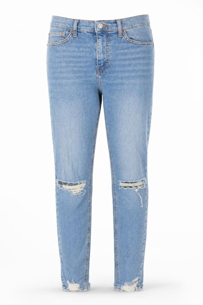 Topshop Womens Blue Cotton Skinny Jeans Size 26 in L32 in Regular Zip - Pockets, Belt Loops