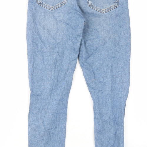 Topshop Womens Blue Cotton Skinny Jeans Size 26 in L32 in Regular Zip - Pockets, Belt Loops