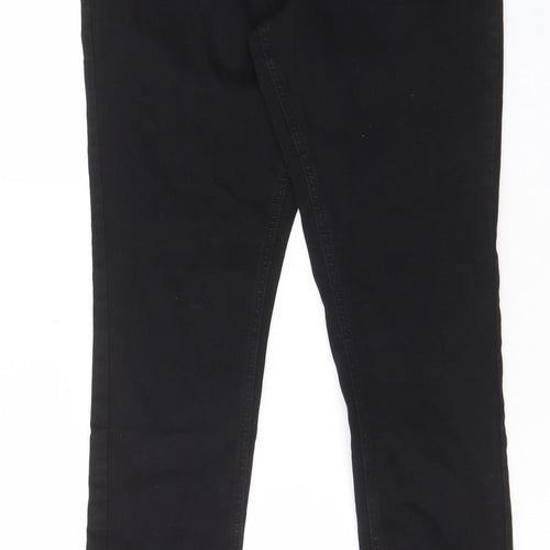Denim & Co. Womens Black Cotton Skinny Jeans Size 10 L30 in Regular Zip - Pockets, Belt Loops