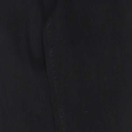 Denim & Co. Womens Black Cotton Skinny Jeans Size 10 L30 in Regular Zip - Pockets, Belt Loops