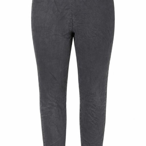 Marks and Spencer Womens Grey Cotton Skinny Jeans Size 12 L32 in Regular - Elastic waist