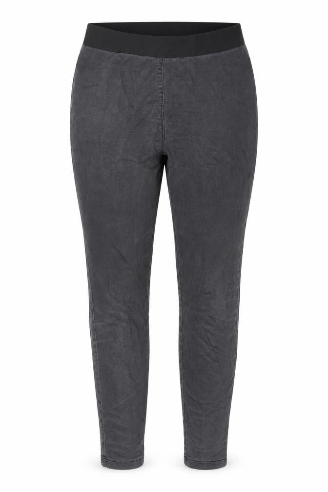 Marks and Spencer Womens Grey Cotton Skinny Jeans Size 12 L32 in Regular - Elastic waist