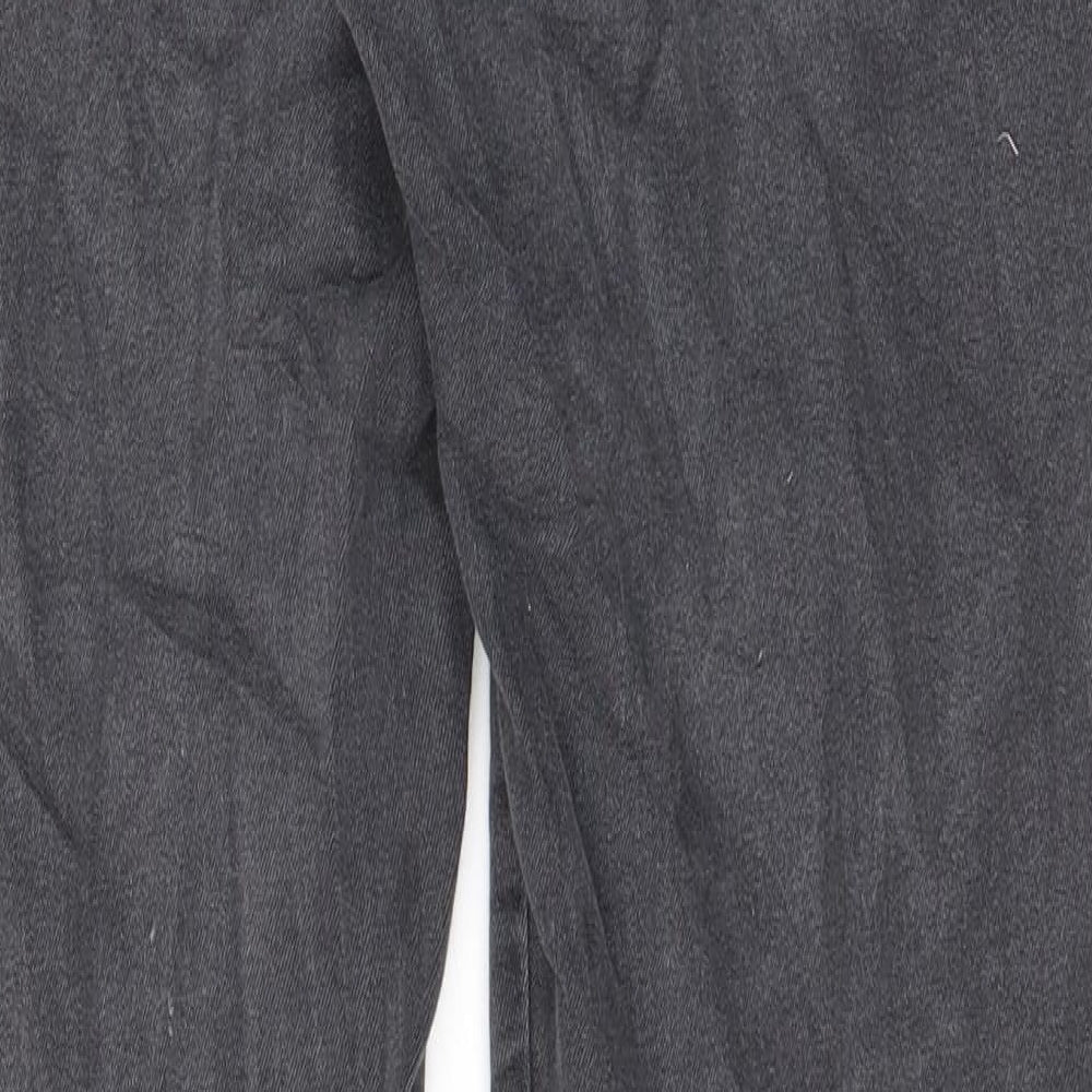 Marks and Spencer Womens Grey Cotton Skinny Jeans Size 12 L32 in Regular - Elastic waist