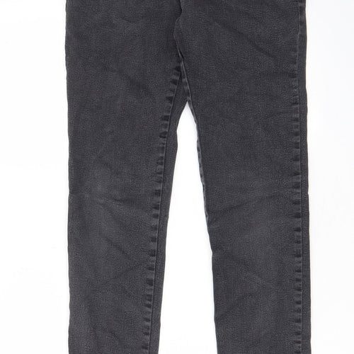 Boohoo Mens Grey Cotton Skinny Jeans Size 30 in L30 in Regular Zip - Pockets, Belt Loops