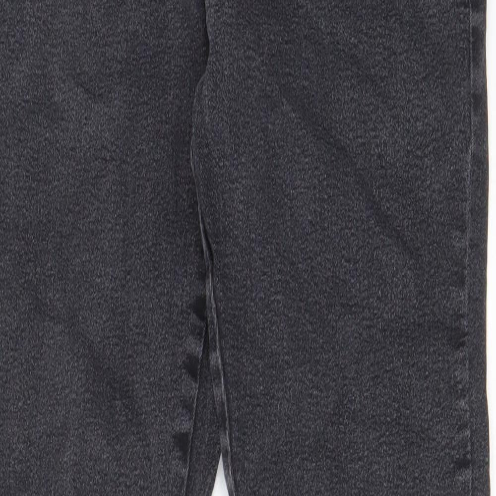 Boohoo Mens Grey Cotton Skinny Jeans Size 30 in L30 in Regular Zip - Pockets, Belt Loops