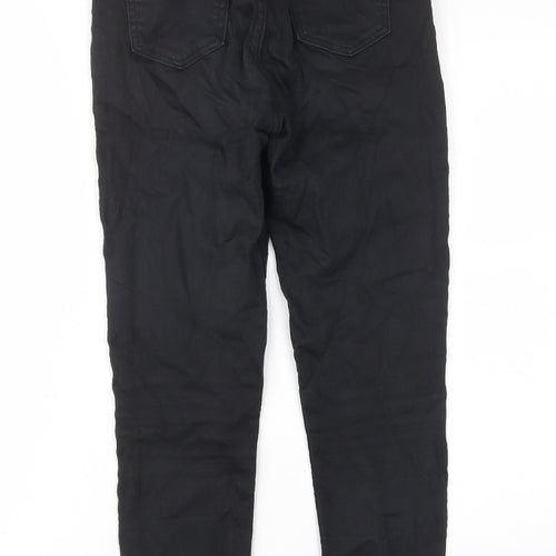 F&F Womens Black Cotton Skinny Jeans Size 8 L25 in Regular Zip - Pockets, Belt Loops