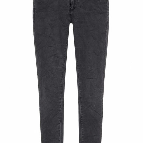 Topshop Womens Grey Cotton Skinny Jeans Size 28 in L30 in Regular Zip - Pockets, Belt Loops