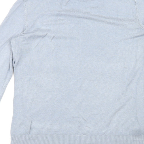 VILA Womens Blue Round Neck Viscose Pullover Jumper Size M