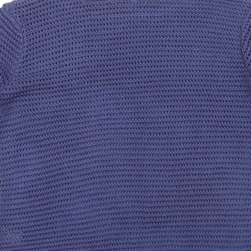 Damart Womens Blue Boat Neck Acrylic Pullover Jumper Size M