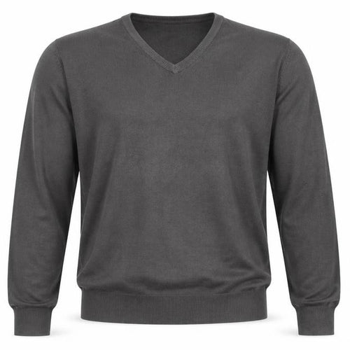 Blue Harbour Mens Grey V-Neck Acrylic Pullover Jumper Size M Long Sleeve