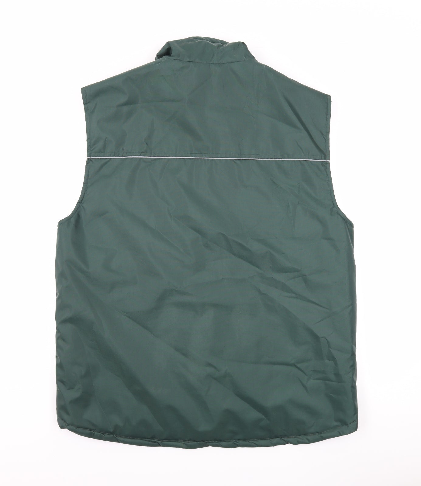 Workzone Mens Green Gilet Jacket Size L Zip - Zipped Pockets