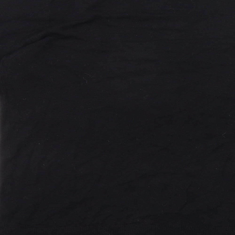 La Redoute Womens Black Viscose Basic T-Shirt Size 8 Crew Neck - Size 8-10, Lace Neckline