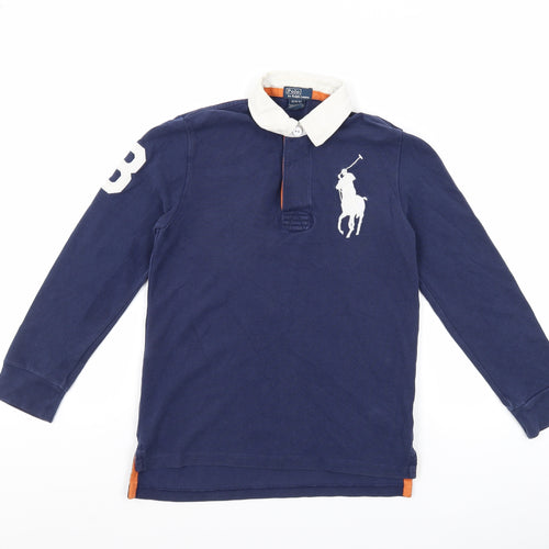 Polo Ralph Lauren Womens Blue 100% Cotton Basic Polo Size 10 Collared - Size 10-12