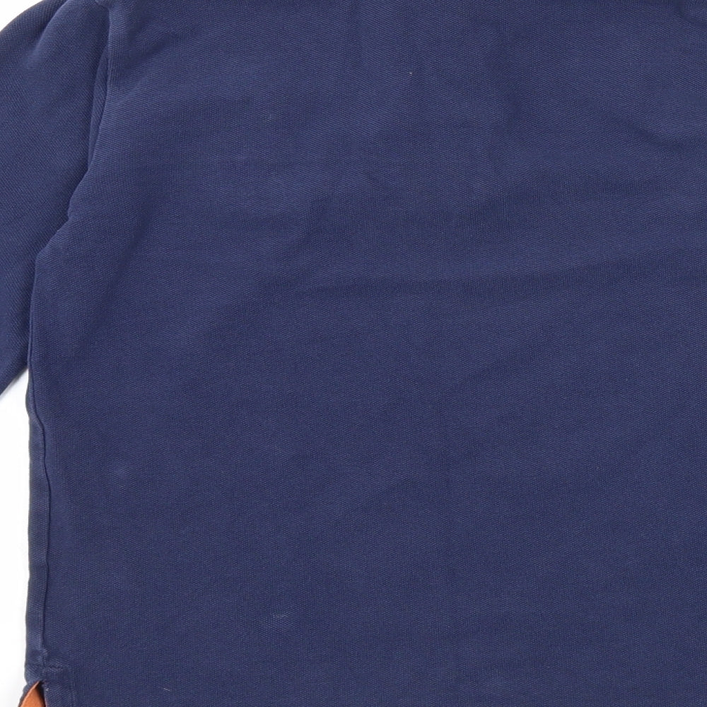 Polo Ralph Lauren Womens Blue 100% Cotton Basic Polo Size 10 Collared - Size 10-12
