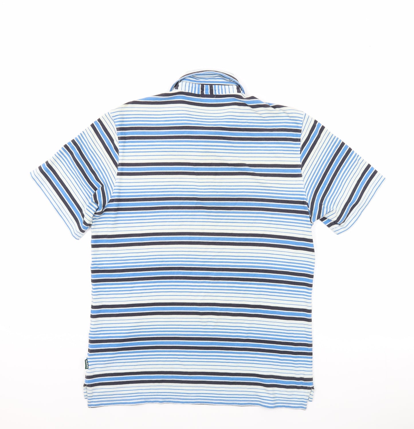 Paul Smith Mens Blue Striped 100% Cotton Polo Size S Collared Pullover