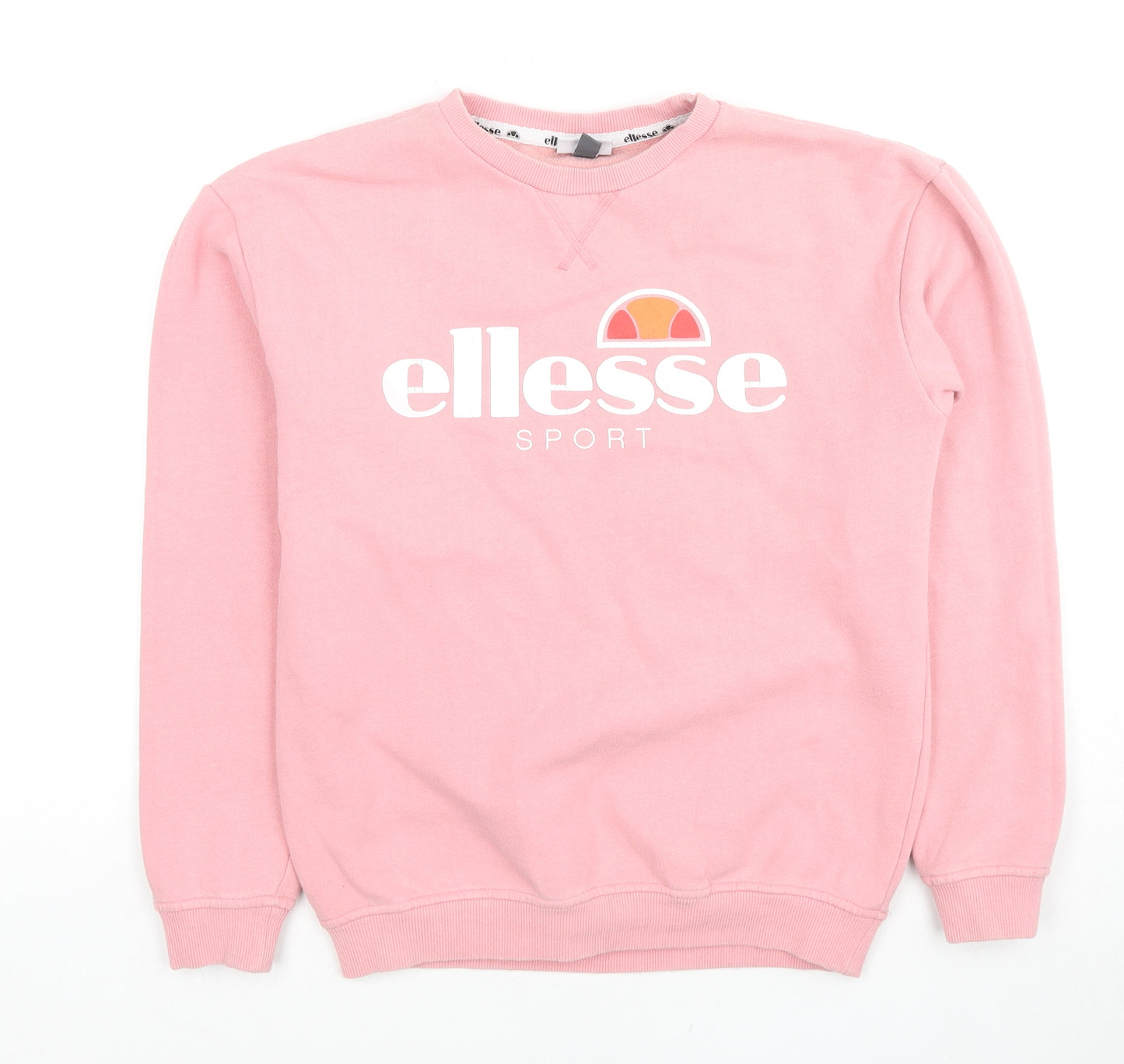 ellesse Womens Pink Cotton Pullover Sweatshirt Size 8 Pullover - Logo