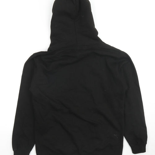 Just Hoods Boys Black Cotton Pullover Hoodie Size 12-13 Years Pullover - Arabic Letters