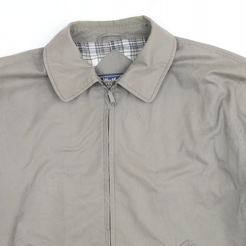 Outdoor Clothing Mens Grey Bomber Jacket Coat Size M Zip