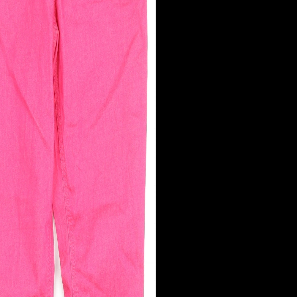 Marks and Spencer Womens Pink Cotton Jegging Jeans Size 10 L26 in Regular