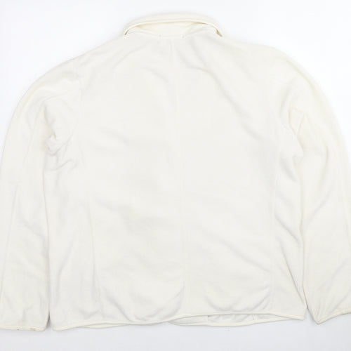 Lands' End Womens White Jacket Coat Size 14 Button - Size 14-16