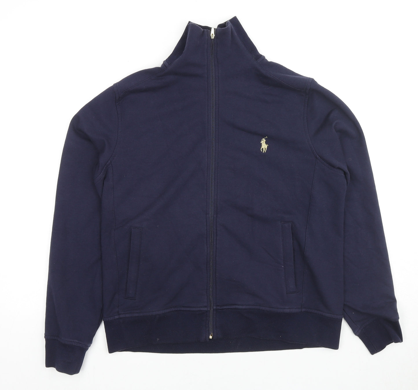 Polo Ralph Lauren Womens Blue Cotton Full Zip Hoodie Size L Pullover