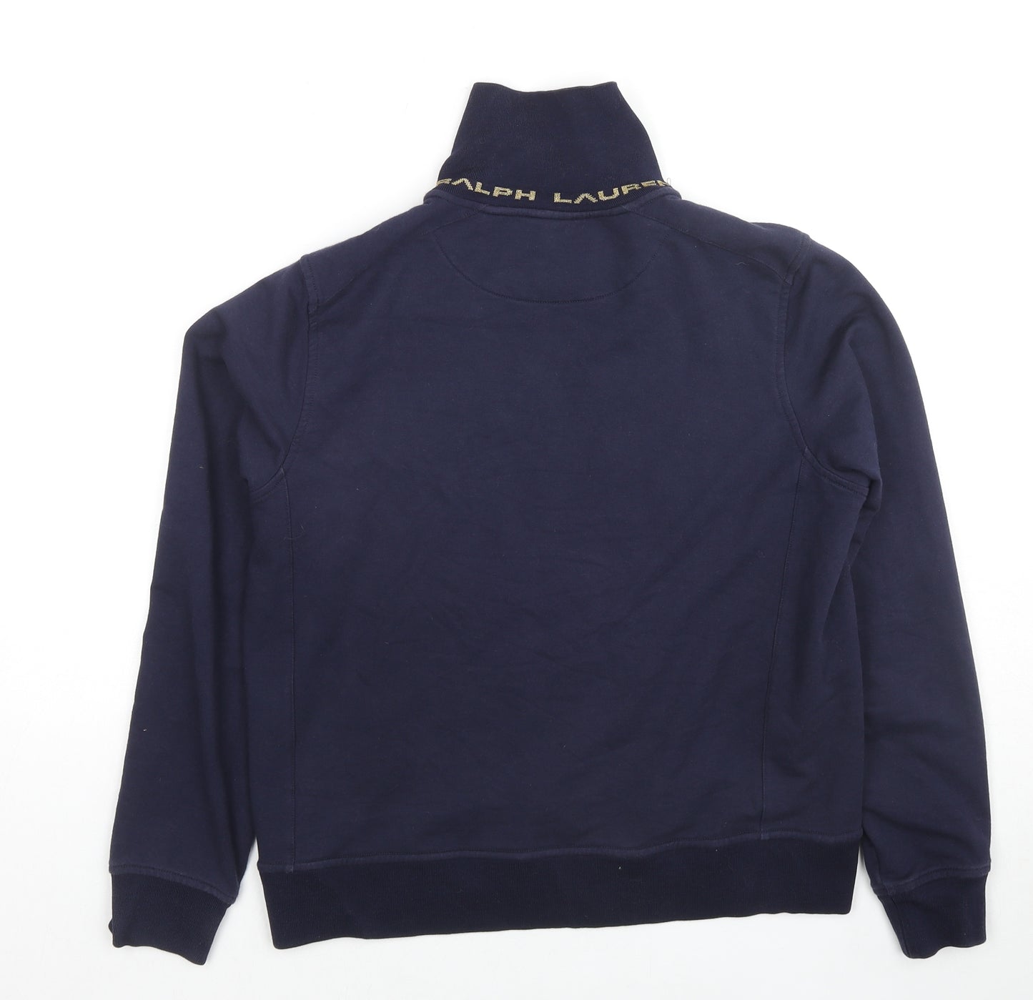 Polo Ralph Lauren Womens Blue Cotton Full Zip Hoodie Size L Pullover