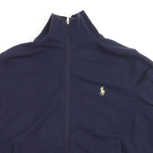Polo Ralph Lauren Womens Blue Cotton Full Zip Hoodie Size L Pullover
