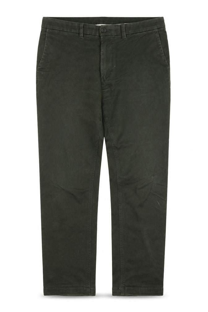 Marks and Spencer Womens Green Cotton Straight Jeans Size 36 in L31 in Slim Zip