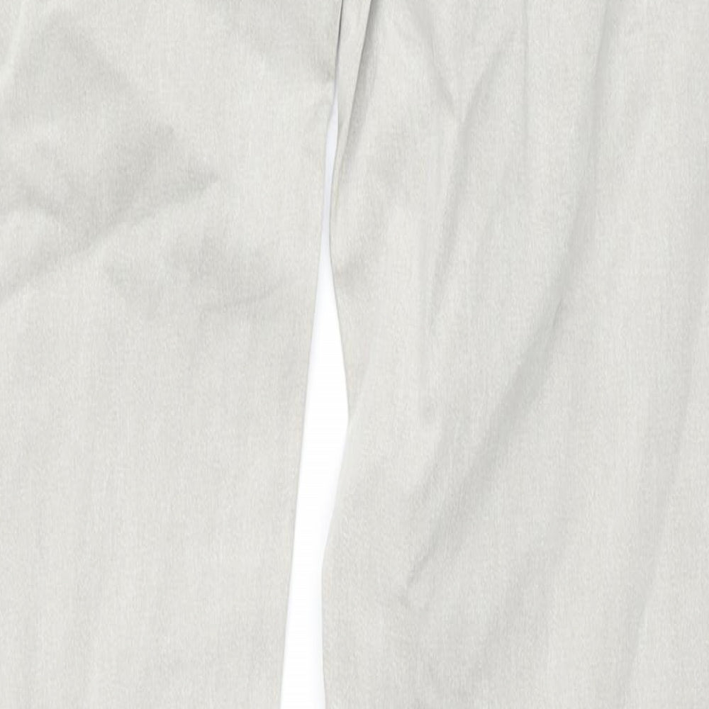 Zara Mens Grey Cotton Straight Jeans Size 32 in L32 in Regular Zip