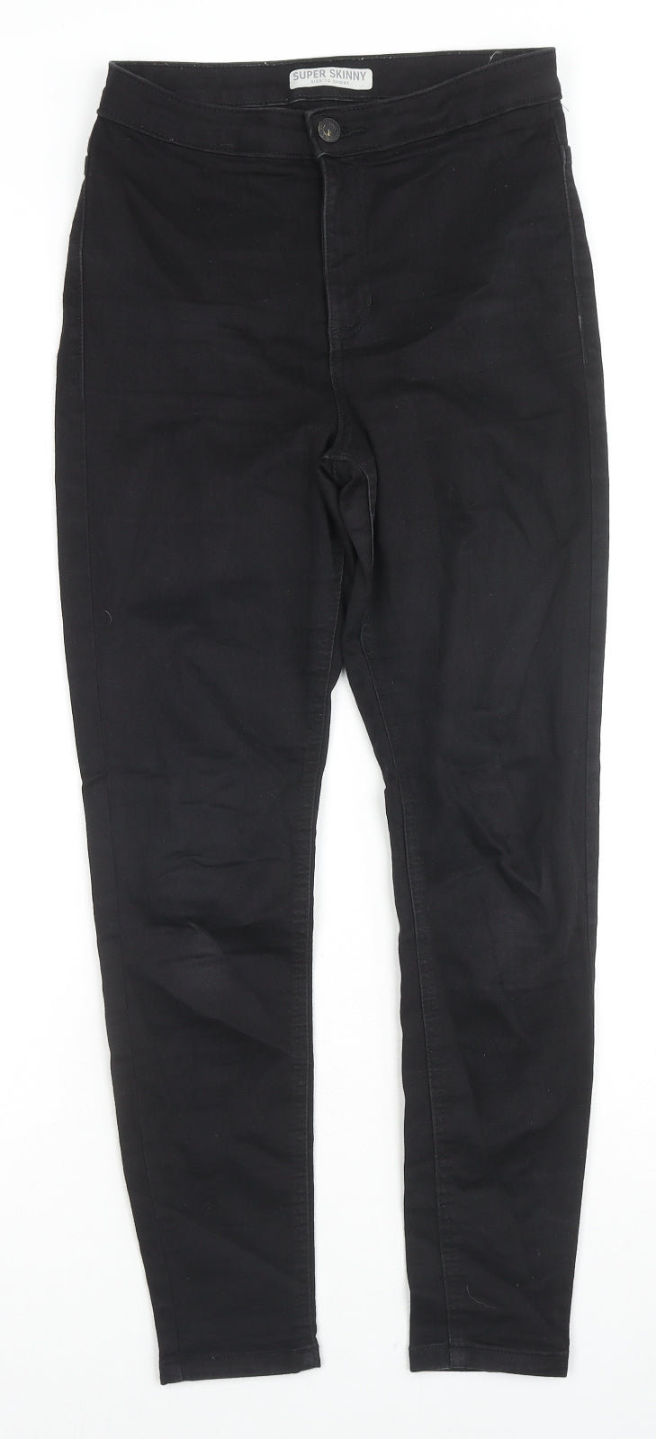 Marks and Spencer Womens Black Cotton Skinny Jeans Size 10 L26 in Regular Zip