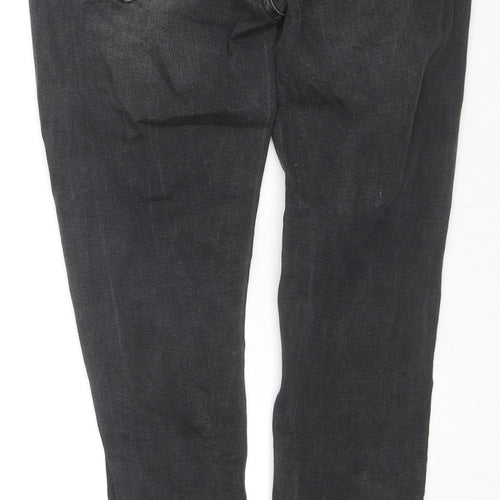 Topman Mens Grey Cotton Skinny Jeans Size 34 in L28 in Slim Zip