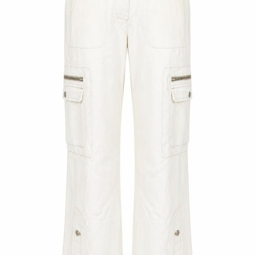 V'cocca Womens Ivory Cotton Straight Jeans Size 32 in L26 in Regular Zip