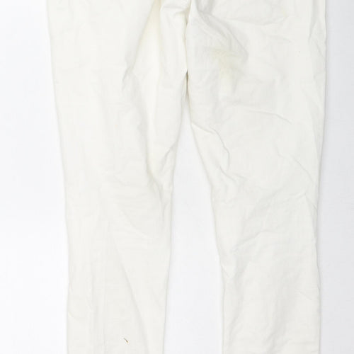 Topshop Womens White Cotton Skinny Jeans Size 30 L30 in Regular Zip