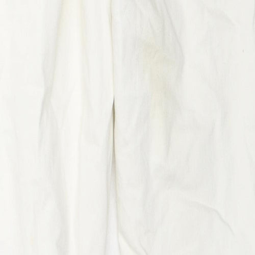 Topshop Womens White Cotton Skinny Jeans Size 30 L30 in Regular Zip