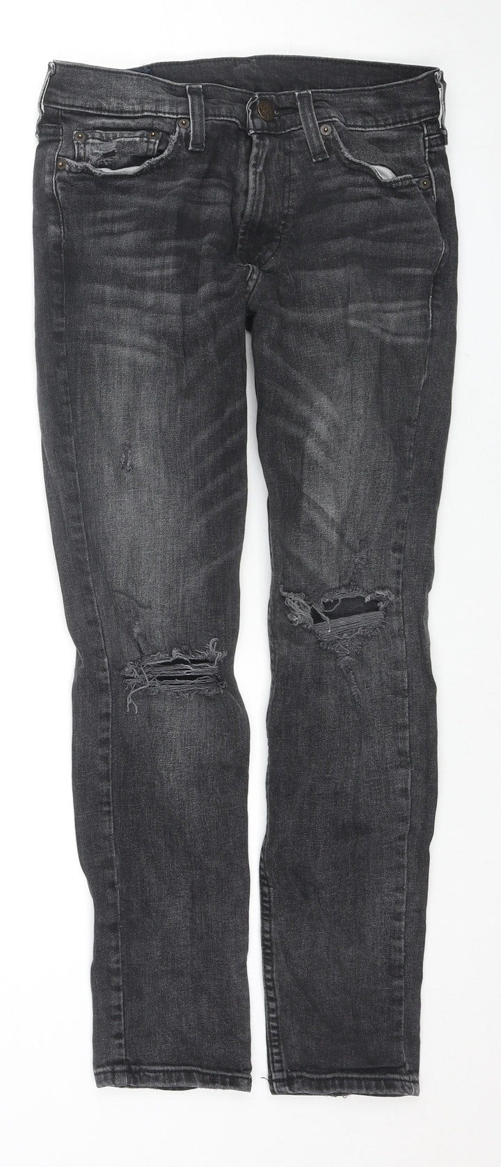 Hollister Womens Black Cotton Skinny Jeans Size 29 in L30 in Regular Zip