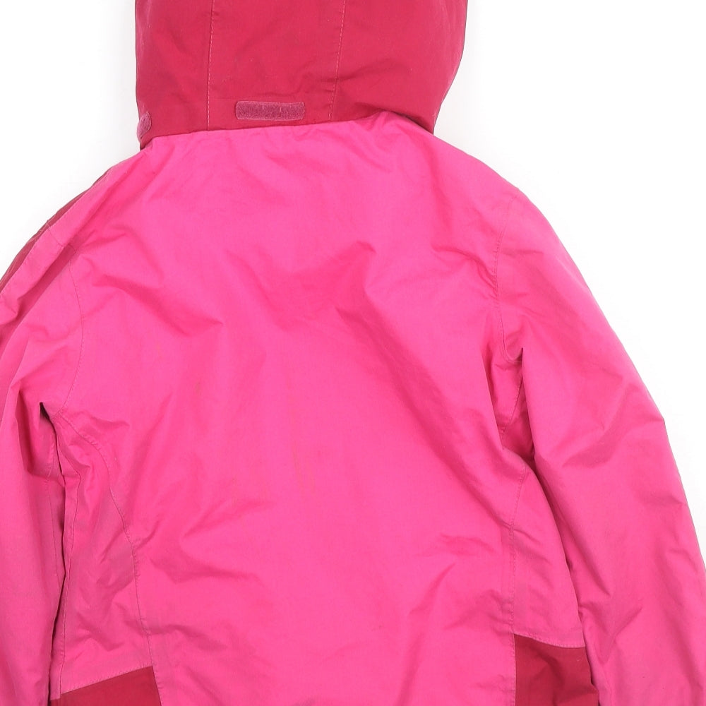 Peter Storm Girls Pink Jacket Size 7-8 Years Zip