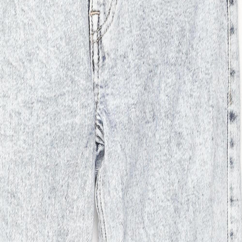 New Look Womens Blue Cotton Straight Jeans Size 4 L23 in Regular Zip