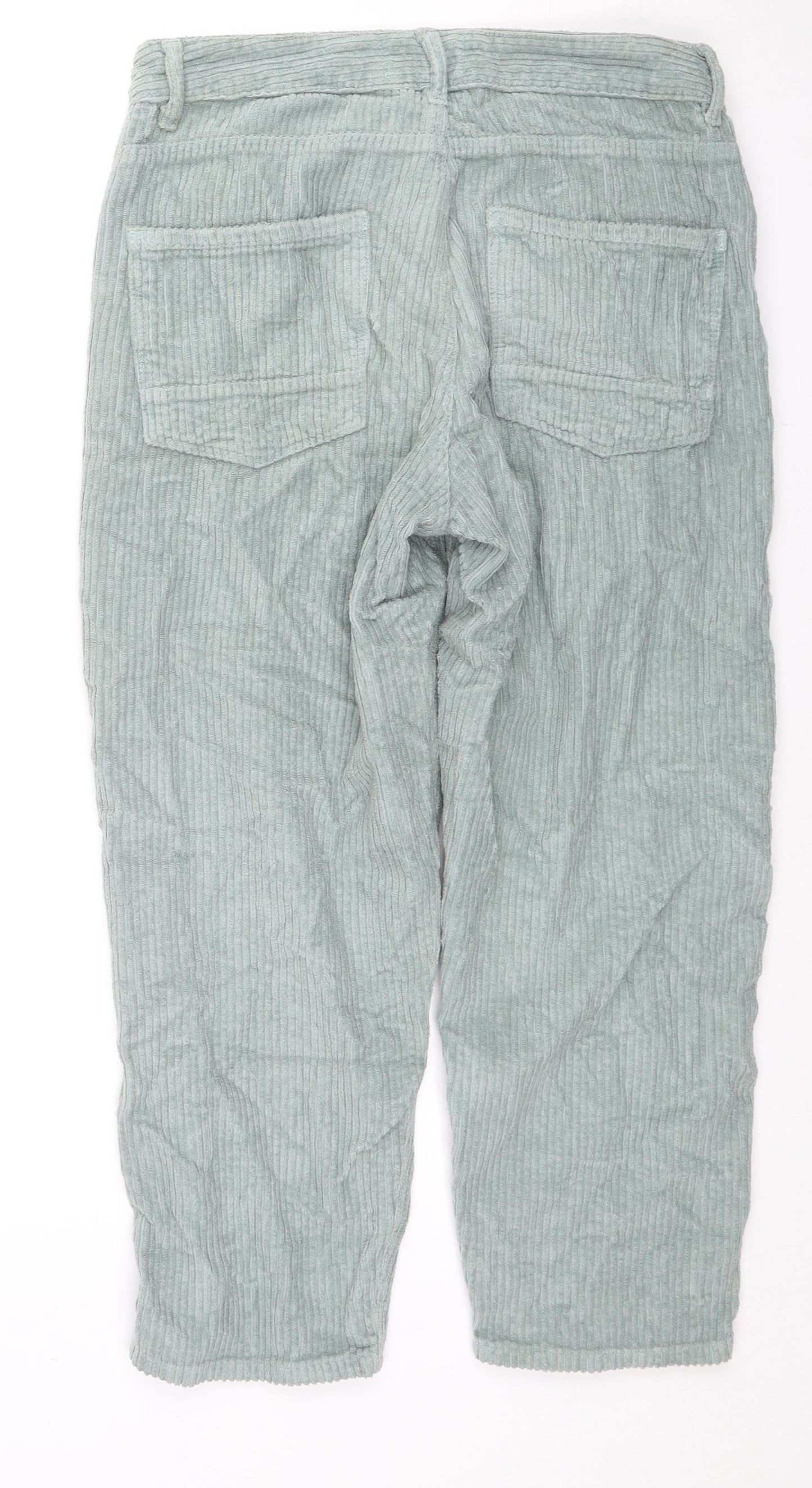 ASOS Womens Blue Cotton Trousers Size 32 L30 in Regular Zip