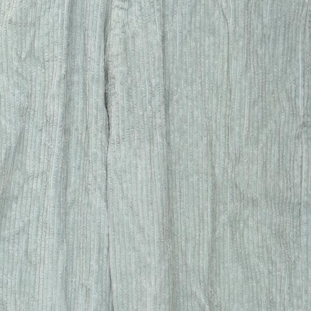 ASOS Womens Blue Cotton Trousers Size 32 L30 in Regular Zip