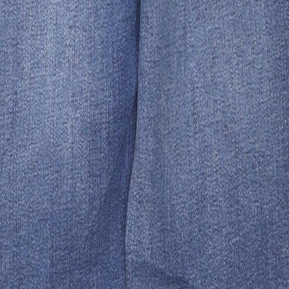 Marks and Spencer Womens Blue Cotton Jegging Jeans Size 10 L29 in Regular Zip