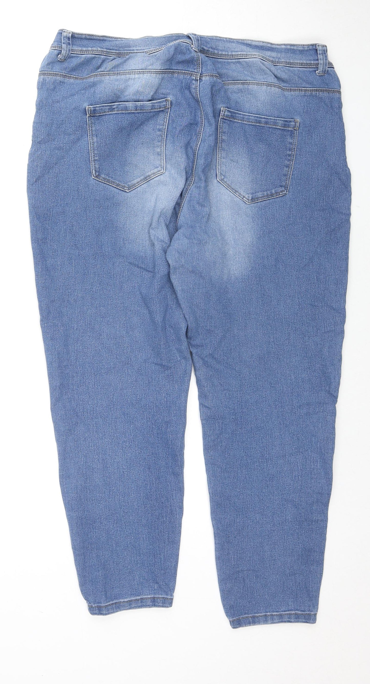 Denim & Co. Womens Blue Cotton Skinny Jeans Size 20 L25 in Regular Zip