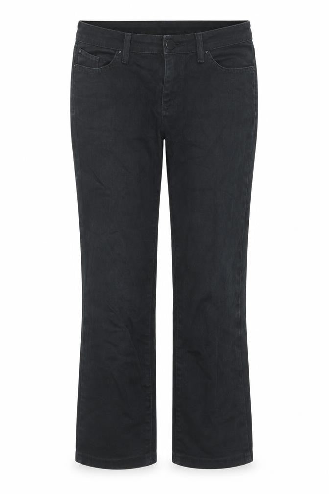 Marks and Spencer Womens Black Cotton Straight Jeans Size 10 L23 in Regular Zip