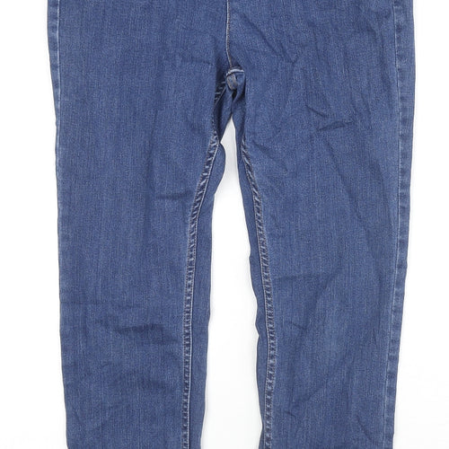 Marks and Spencer Womens Black Cotton Skinny Jeans Size 12 L27 in Regular Zip