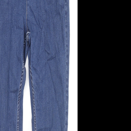 Marks and Spencer Womens Black Cotton Skinny Jeans Size 12 L27 in Regular Zip