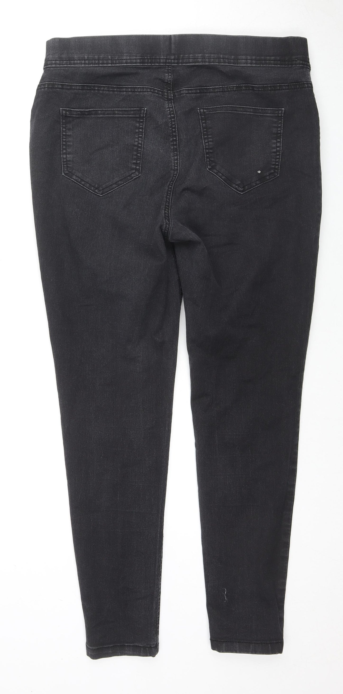 TU Womens Black Cotton Jegging Jeans Size 18 L28 in Regular