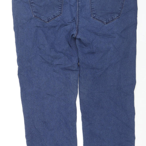 Bonmarché Womens Blue Cotton Straight Jeans Size 18 L23 in Regular Zip