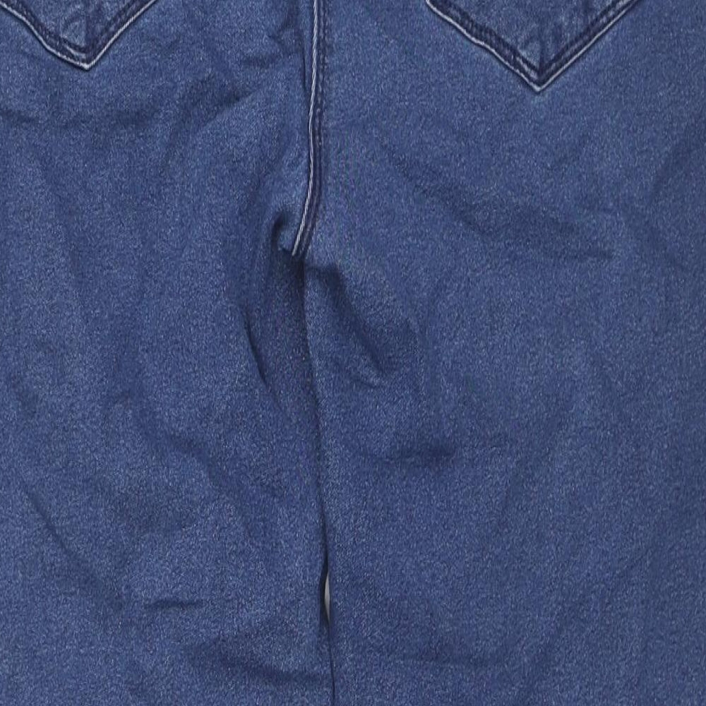 Bonmarché Womens Blue Cotton Straight Jeans Size 18 L23 in Regular Zip